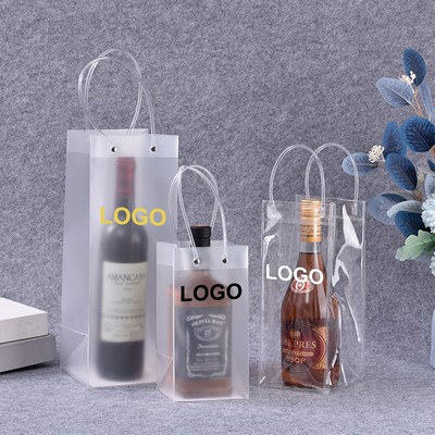 Clear Wine Cooler Tote Bags with Handles for Travel