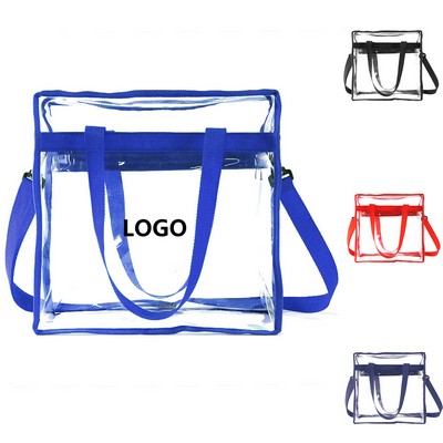 Clear Tote Bag Adjustable Strap Stadium Approved