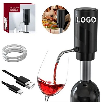 Rechargeable Electric Wine Decanter Aerator and Dispenser One-Touch