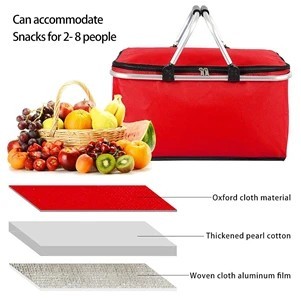 30L Folding Picnic Bag Cooler Basket