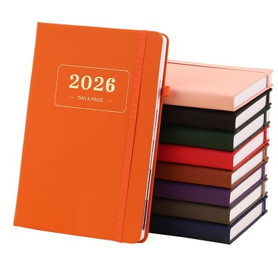 2026 Daily Planner Notebook with Pocket PU Schedule Book