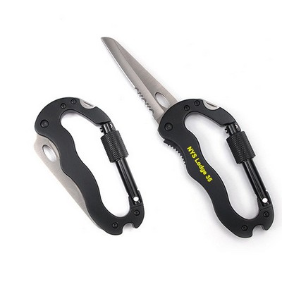 Multitool Carabiner with Folding Pocket Knife