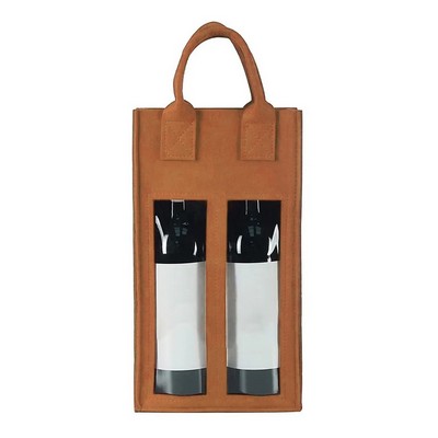 Felt 2 Bottles Wine Tote Carrier