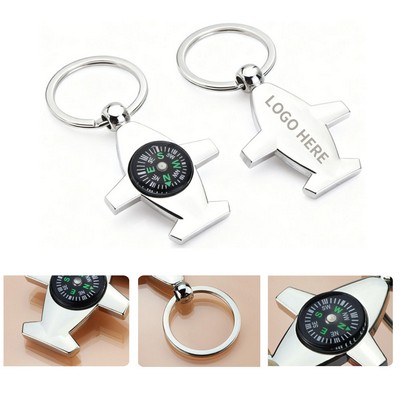 Aluminum Aircraft Compass Keyring