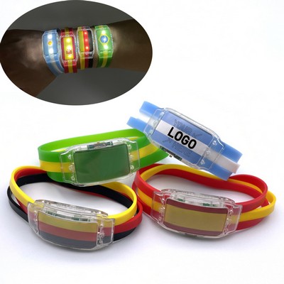 World Cup National Flag LED Silicone Wristband