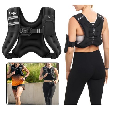 6lb/8lb/12lb/16lb/20lb/25lb/30lb Weighted Vest with Reflective Stripe