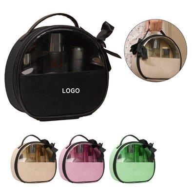 Round Transparent Travel Cosmetic Bag