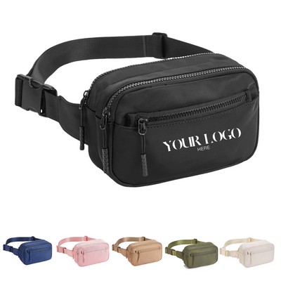 3 Zipper Nylon Belt Bag