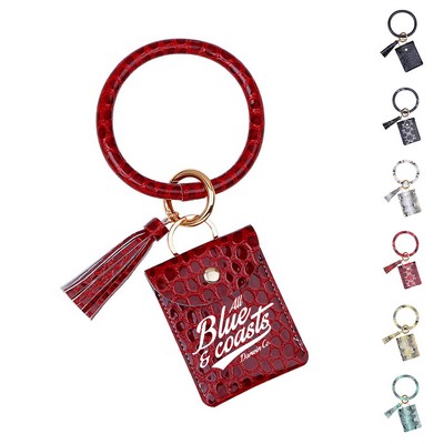 Pu Leather Tassel Wallet Keychain