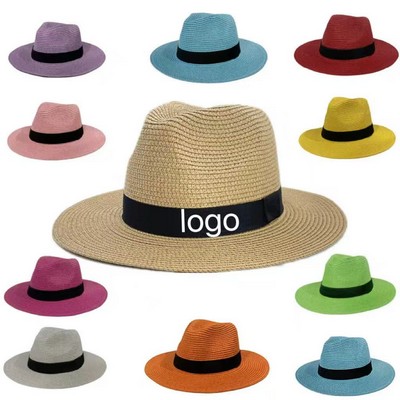 Travel Panama Summer Wide-brimmed Straw Hat