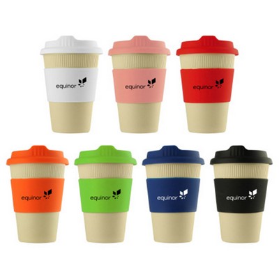 12 Oz. Reusable Coffee Cup with Lid and Sleeve