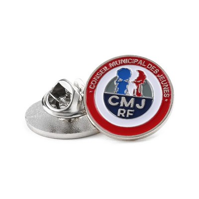 Round Metal Enamel Badge Pins