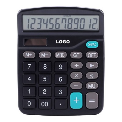 12-Digit Solar Battery Basic Calculator