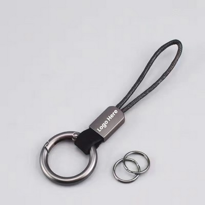 Premium Zinc Alloy & Leather Key Chain