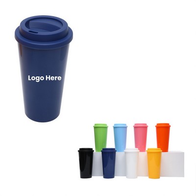 16OZ Double Layer Plastic Coffee Cup
