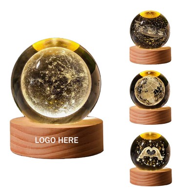 3D Crystal Ball Nightlight Desktop Ornament