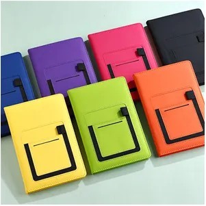 A5 Lined Journal Notebook with Pen Holder Cell Phone Pocket