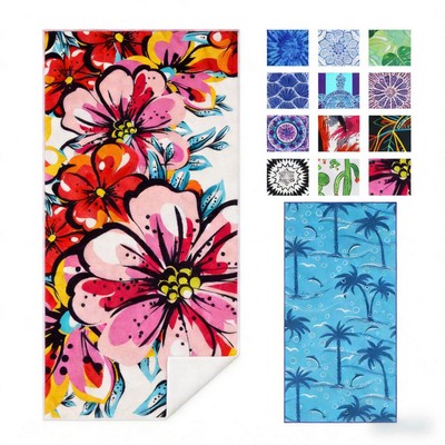 Rectangle Lightweight Microfiber Sand Free Beach Towel