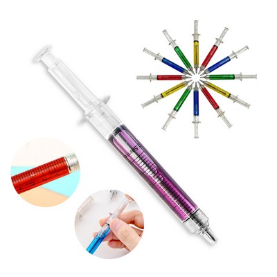 Vibrant Syringe-Style Click Pen