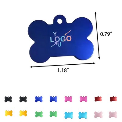 Aluminum Bone Pet Tag