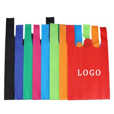 Resuable Non-Woven Grocery Tote Bag 13.8''Lx23.6''Hx4.3''D