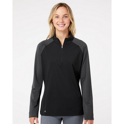 Adidas Women's Ultimate365 Lightweight Raglan Quarter-Zip Pullover - A521