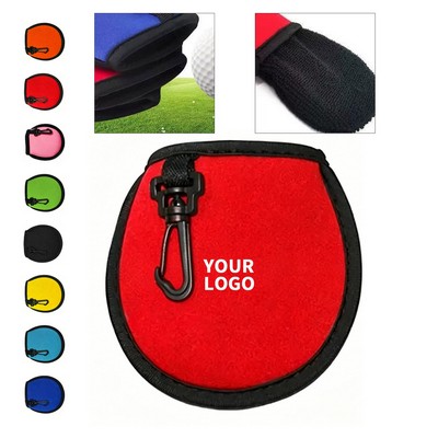 Neoprene Golf Ball Cleaner Pouch With Water Retaining Liner