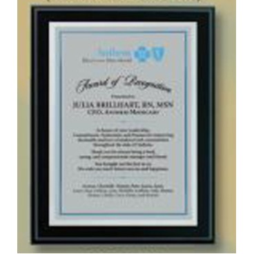 Ebony Finish Plaque w/Plate (10-1/2"x13")