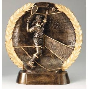 High Relief Female Tennis Award - 7 1/2"