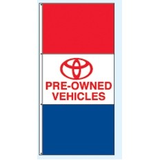Double Faced Free Flying Drape Flags (Toyota® Pre-Owned Vehicles)