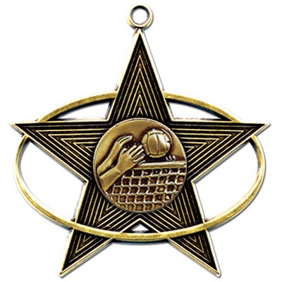 Stock All-Star 3" Medal- Volleyball