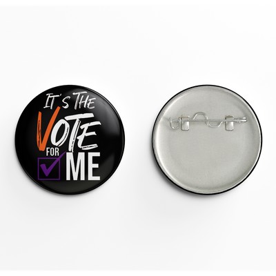 2 1/4" Round Full Color 1 Piece Button w/Safety Pin