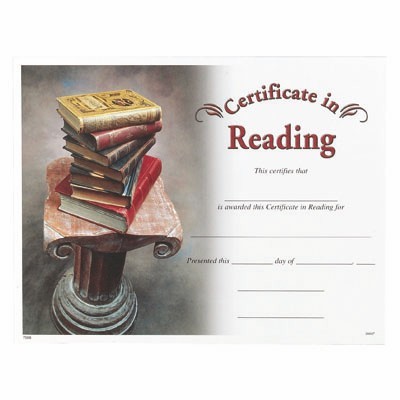 Reading Award Certificate