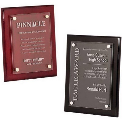 Floating Acrylic Plaque w/Black Piano Finish (9"x 12")