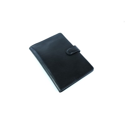 Vachetta Leather Padfolio Writing Journal w/ Tablet Sleeve - Onyx - Borlino