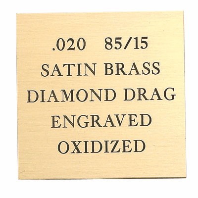 Satin 85/15 Brass Engraving Sheet Stock (12"x24")