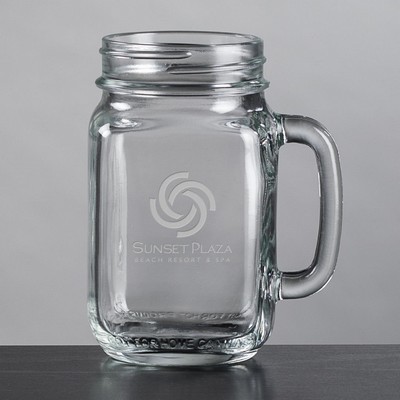 Roswell Drinking Jar - Deep Etch 16oz
