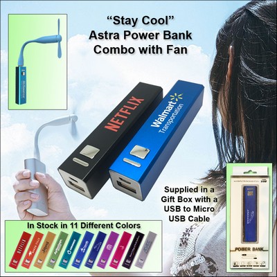 3000 mAh Astra Power Bank Combo w/Fan No Extra Tariff