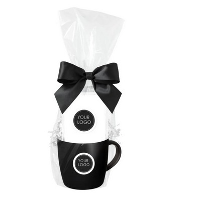 Two Tone Mug with Branded Cocoa or Coffee Pack