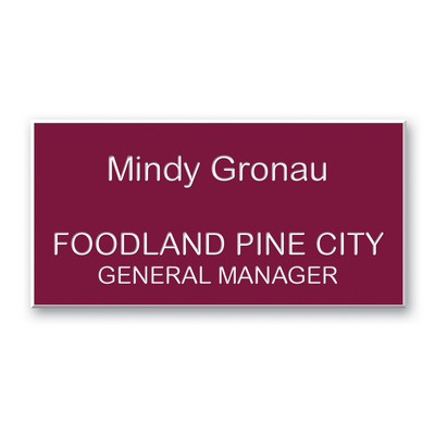 Custom Shape Deluxe Engraved Name Badge (6-10 Square Inches)