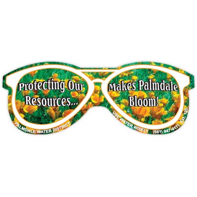 USA Made Premium UV Window Micro-Suction Cling Decal (3.875 x 1.5) Glasses