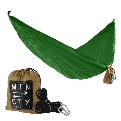 Coalatree Loafer Hammock, Green/Tan
