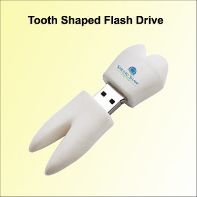 Tooth Shaped Flash Drive - 128 MB No Extra Tariff