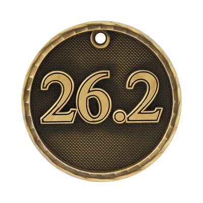 2" 3D 26.2 Marathon Medal