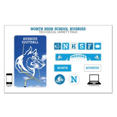 Overlaminated White Tech Variety Decals (8"x 5")