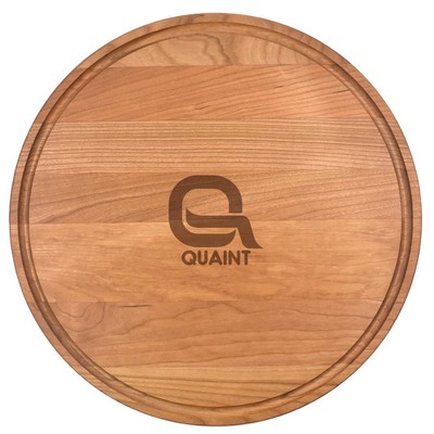 13 1/2" Cherry Round Cutting Board with Juice Groove