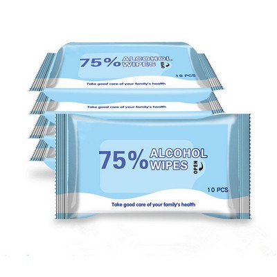 10 Count 75% Alcohol Cleaning Wipes