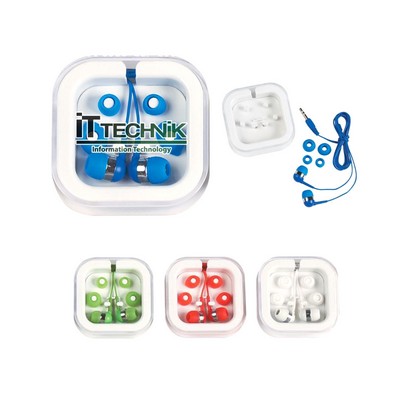 Ear Buds With Square Case