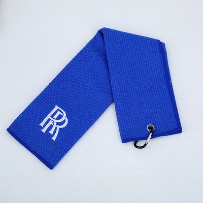 Embroidery Imprinting Microfiber Waffle Golf Towel 16x26"