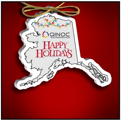 Alaska Ornament in White Acrylic